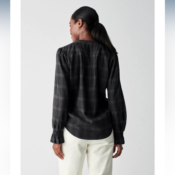 NWT Faherty Harper Top in Aspen Black Size M - Picture 2 of 8